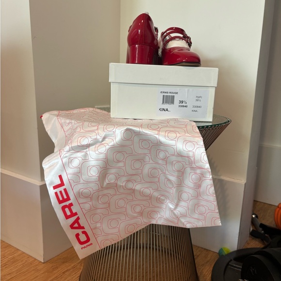 NEW Carel Paris Kina Mary-Janes in red patent leather - Picture 10 of 13